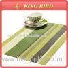 Cafe Shop Green Plastic PP Weave Placemat for Table Home Decoration