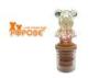 Rubber POPOBE Bear Wine Bottle Stopper , Decorative Wine Bottle Stoppers