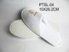 White Disposable Hotel Cotton Terry Cloth Slippers Eco-Friendly Closed Toe Style