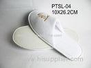 White Disposable Hotel Cotton Terry Cloth Slippers Eco-Friendly Closed Toe Style