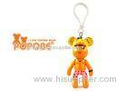 Cute Summer Holiday Gift Vinyl POPOBE Bear Keychain OF Yellow S10