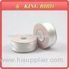 Raw white Embroidery Bobbin Thread high tenacity , Spun Polyester Yarn