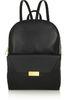 Fashion Korean Black Leather Backpack Bag For Girls / Boys , Exquisite Workmanship