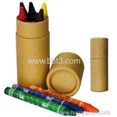 Eco paper tube with 8pc crayon for promotion