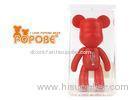 Unique Red Strength Character POPOBE Cute Bear Toys Room Decoration