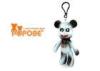 Brand Promotion Item Vinyl POPOBE Bear Keychain , Plastic Key Chain Rings