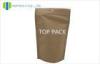 Brown Kraft Paper Stand Up Pouch Aluminum Foil Film Clear Bottom