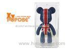 3-Inch / 8.2CM PVC Cute Bear Toys UK Flag Design Decorative Collection
