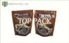Custom Coffee Packaging Bags With Zipper , Brown Printed Coffee Bags