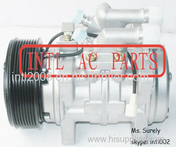 Trator CNH / Case / New Holland / Valtra T-180 auto ac compressor with valve DENSO 10P15 10P15C 8 Ears 8pk