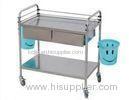 Modern hospital nurse medical trolley with noise-free anti-winding caster wheels