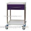 Anti-winding ABS Top-bench Treatment Medical Trolley with ABS mould table-board