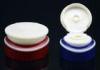 Blue , Red oval colored flip cosmetic bottle caps for PET / PE bottles