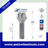 M12 / M14 Nickeled Wheel Lock Bolts / Studs With Cone Seat , Thread Size M12*1.25