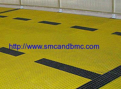 Light and high strength FRP GRP material grille board