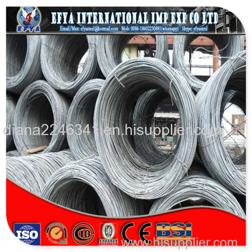 5.5mm-8mm hot rolled SAE1008B/1006 steel wire rod