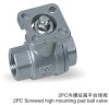 2PC mounting pad ball valve