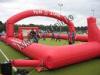 Red Adults Huge Bouncer Inflatable Football Field Play Yard For Rental