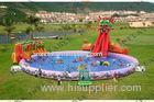 Adult Or Kids Inflatable Aquatic Water Trampoline For Water Parks 0.9mm PVC