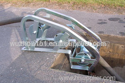 Heavy weight trench corner rollers Nylon (aluminum)wheel Steel plate base