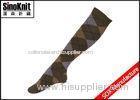 Argyle Fashion Knee High Socks for Ladies / Custom Women Fancy Sock Wholesale