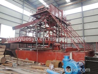 gold and diamond dredging and separation boat