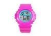 Eco - friendly Pink Silicon Digital Watch For Children / Kids With Custom Logo