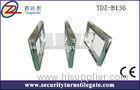 Luxury RFID Glass Optical Turnstiles access control for museum , office lobbies