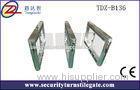 Luxury RFID Glass Optical Turnstiles access control for museum , office lobbies