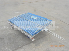 Wire mesh warehouse storage cages with plastic panels