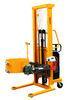 Electric forklift drum dumper lift for transporting, stacking, rotating and weighting drums