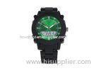 3 ATM Waterproof Green Dial Dual Display Quartz Watch with Japan Movt And Battery