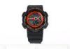 Red Dial 30 M Waterproof Digital Sports Watch Stainless Steel Case PC Band