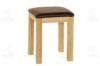 Comfortable Ash Wood Furniture , Flexible Square Upholstered Stool