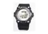 Cool Black ABS Plastic Case Analog Watch With Digital Display / EL Backlight
