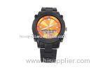 Customized Colorful Big Face Analog Digital Wrist Watch With PU Plastic Band