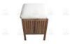 Custom Small Solid Wood Bathroom Furniture Walnut Storage Stool With Lid
