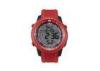 Red Waterproof Wrist Watches With LCD Screen , Womens Sport Watches