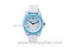 Cute White Teenage Analog Quartz Watch With China Movement / Japan Battery