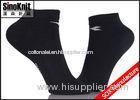 Soft Breathable Anti-bacterial Mens Black Ankle Socks / No Show Boat Socks Nylon or Cotton