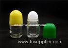 Eco cylinder frosted glass empty roll on bottles for perfume packaging