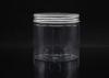 400ml round clear Pet Jars with aluminum cap