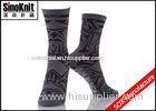 Cotton Grey 168 Needle Patterned Man Casual Socks / Male Leisure Socks