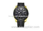 Round face Male Alloy Japan Movement Quartz Watch , Mens Waterproof Watches