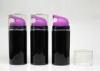 Black Eco Friendly airless pump Bottles And Jars For Cosmetics Cream