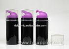 Black Eco Friendly airless pump Bottles And Jars For Cosmetics Cream