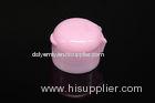 Pink PP ABS AS Plastic Cosmetic Bottle Caps with hot stamp printing