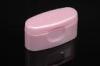 smooth glossy oval cosmetic caps for BB cream plastic tube , Pink