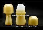 Yellow PP plastic deodorant containers empty roll on bottle Customized