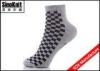 Black Tartan Grey Thick Men Ankle Dress Socks , Mens Colored Ankle Socks Wholesale